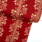 Preview: Baumwolle ST10216 Webware unelastisch bordeaux rot creme Blütenmuster streifen Vive la France von French General MODA Detailansicht